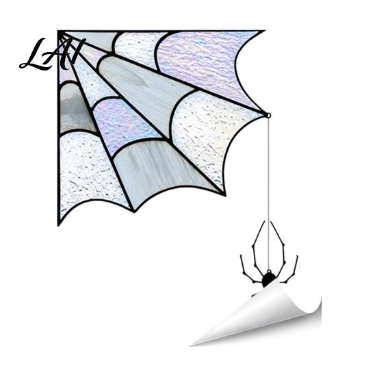 Decorative Static Clings Halloween Ghost Flower/Ghost/Spider Web Window Stickers Waterproof PVC Clings Holiday Party Supplies Removable Decals