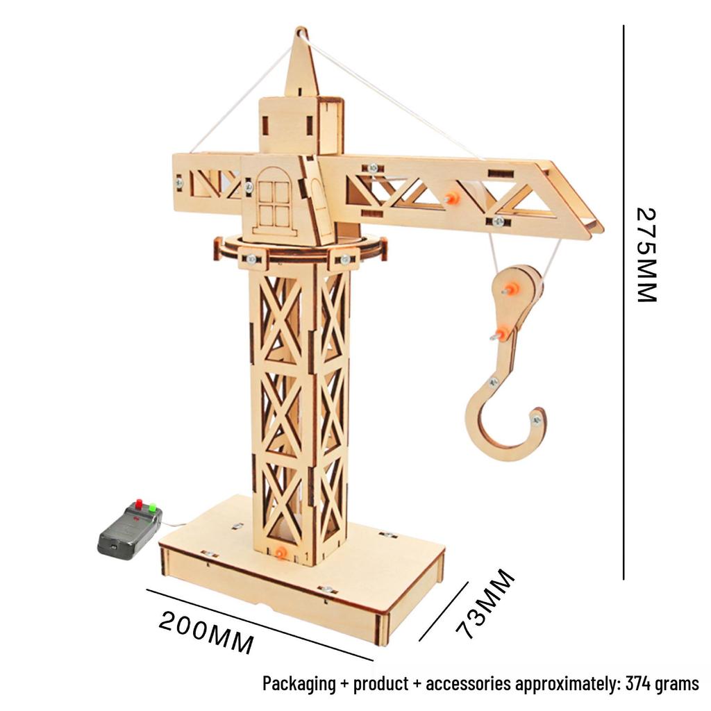 DIY Tower Crane Science Experiment Kit for Kids: Educational Toy for Primary Students