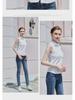 Women's White Sleeveless Slim Fit Korean-Style Blouse - Professional Summer Cotton Top