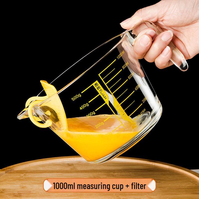 ZISIZ Large Glass Measuring Cup with Scale