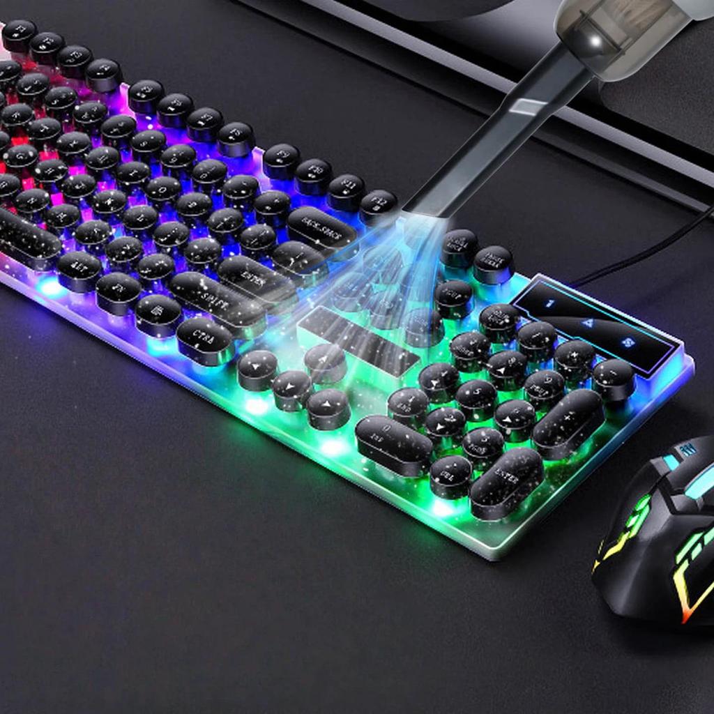 NVV Computer Vacuum Cleaner, Computer Dust Removal Keyboard Host Case Cleaning Blower, Desktop Cleaning Kit, USB Charging