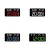 Modern Digital Wall Clock With Led Display And Temperature For Living Room Decor