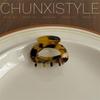 Dark Series Tortoiseshell Leopard Acetate Claw Clip: Large/Medium Hair Clip for Women