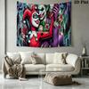 Clown joker Wall Tapestry Aesthetic Wall Hanging Printed Fabric Blanket Decorative Tapestries for Bedroom Living Room Home Decor