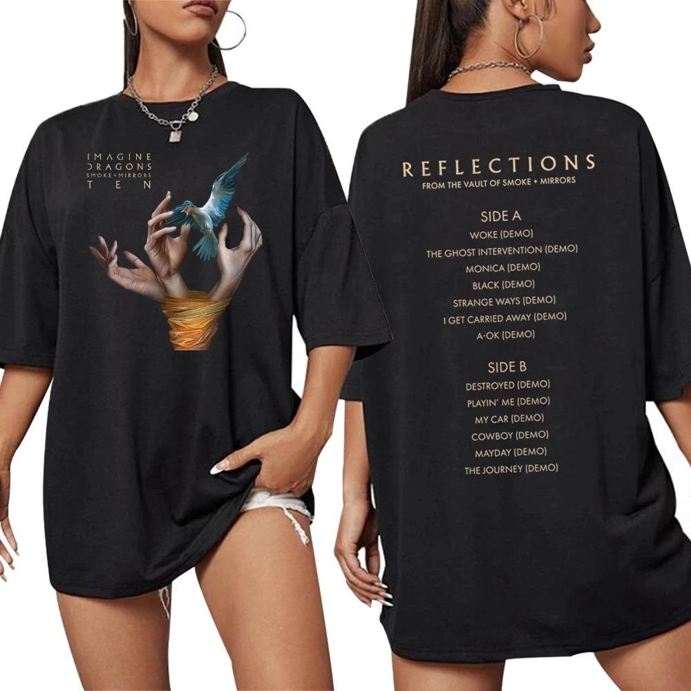 Imagine Dragons Loom Tour 2026 Women's Men Summer T-shirt Oversized Shirt Girls Fashion Y2K Female Cotton T Shirt Streetwear