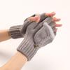 Knitted Fingerless Gloves Winter Thicken Warm Touch Screen Gloves for Men Women Gloves Warm Half Finger Student Gloves