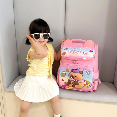 School Bag New Primary School Boys and Girls Love Cartoon Backpack Kapibara Casual Versatile