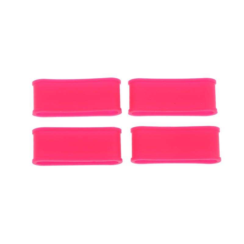 4Pcs Silicone Tennis Racket Grip Ring Handle Closure Rubber Sweat-absorbing Band Elastic Fixed Stretchable Tennis Accessories