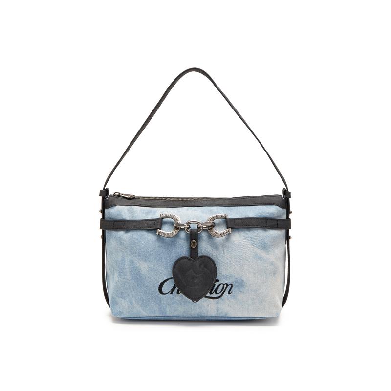 Champion Heart Hoof Fortune Cookie Bag Unisex Shoulder Bag Multicolor U6AACPU53 Light Blue Denim Black
