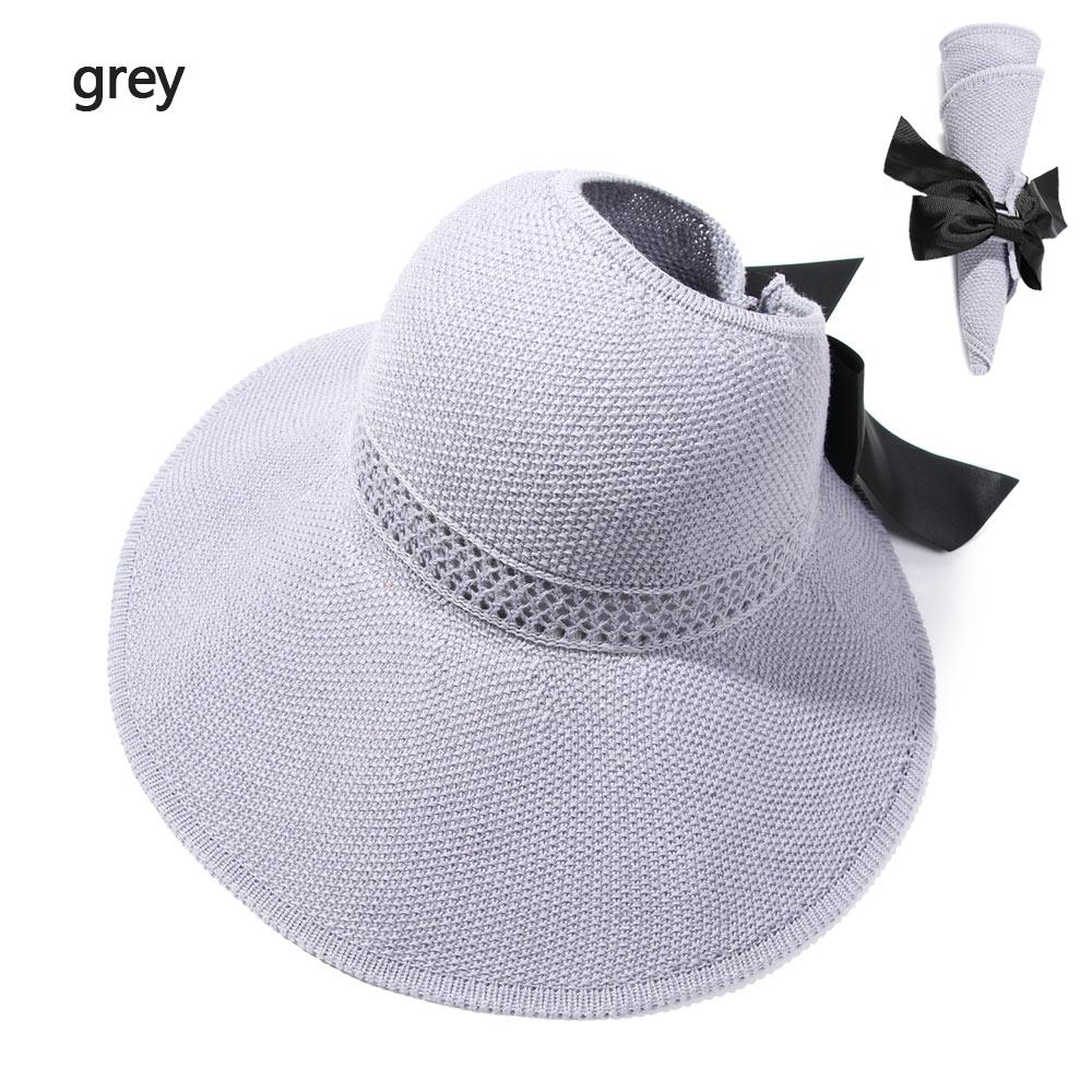 Summer Bowknot Wide Brim Portable 