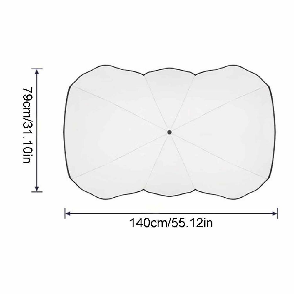 

Зонт на лобовое стекло автомобиля, солнцезащитный экран для лобового стекла, складной, с защитой от УФ-лучей, термостойкий, автомобильный аксессуар, вращение на 360 градусов, для автомобиля, грузовика, внедорожника и т. д.