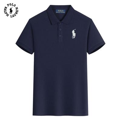 Estate Nuova Polo Casual Sportiva con Colletto, Ricamata con Pony, Traspirante e Assorbente l'Umidità, Polo in Puro Cotone
