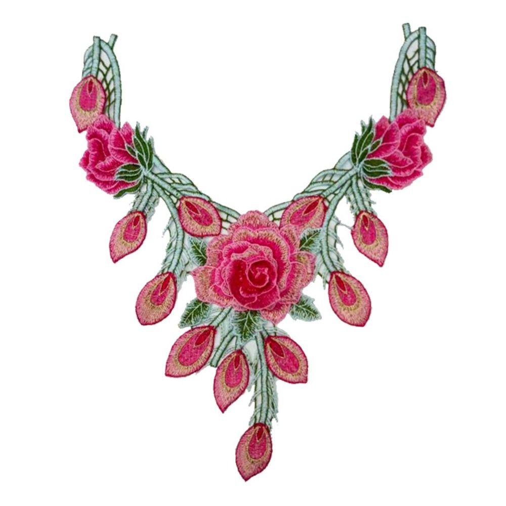 Detachable Embroidery Flower Applique 24cm X 34cm Floral Patches  Crafts Clothing Accessories