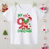 Christmas Printed 1-9 Christmas Child Clothes Cotton Boys Girls Short Sleeve T-shirt Kids Graphic Tee Xmas Holiday T Shirt Gifts