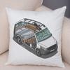 Față de pernă de camping cu desene animate Decorație de călătorie Husă de pernă pentru mașină Față de pernă potrivită pentru canapea acasă camera copiilor