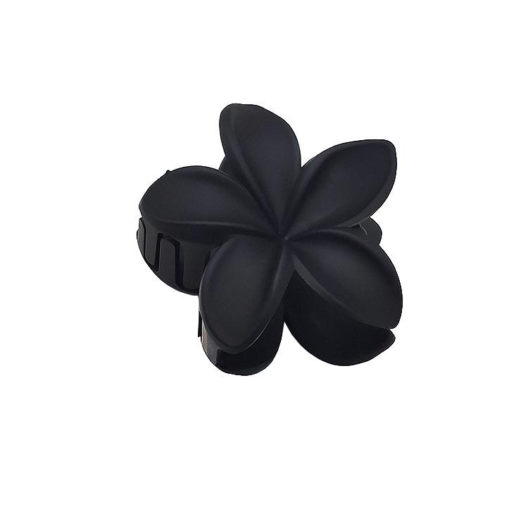 Matte Flower Hair Claw: Five-Petal Clip for Updo & Ponytail