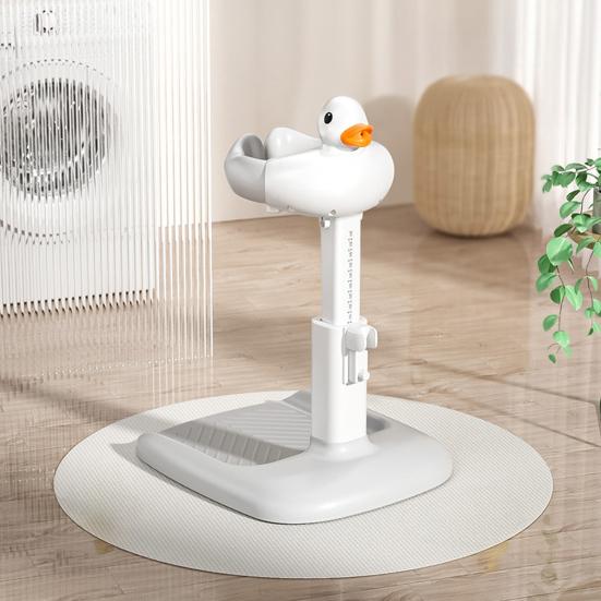 Baby Shower Rack Stand Height Width Adjustable Anti-Slip Bath Tub Holder Duck Design Foldable Portable Toddler Shower Support