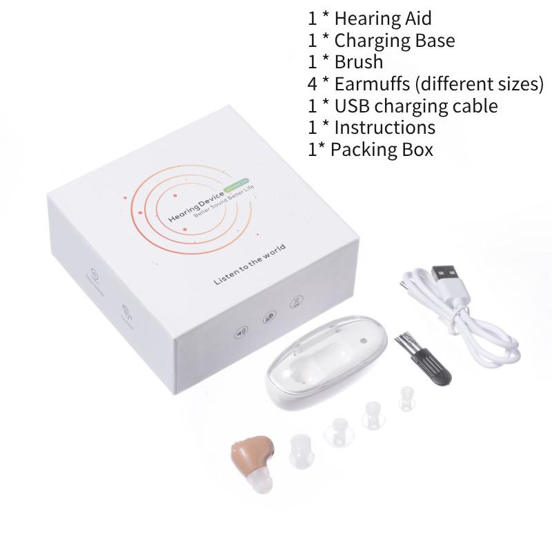 Aid Hearing Elder In Ear Mini Invisible Adjustable Tone Sound Portable Amplifier