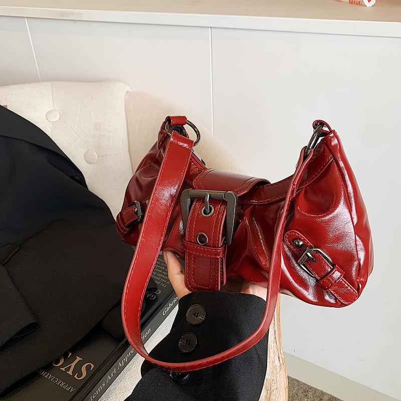 New moon bag women's small bag new autumn personality simple trend single shoulder niche texture casual armpit bag