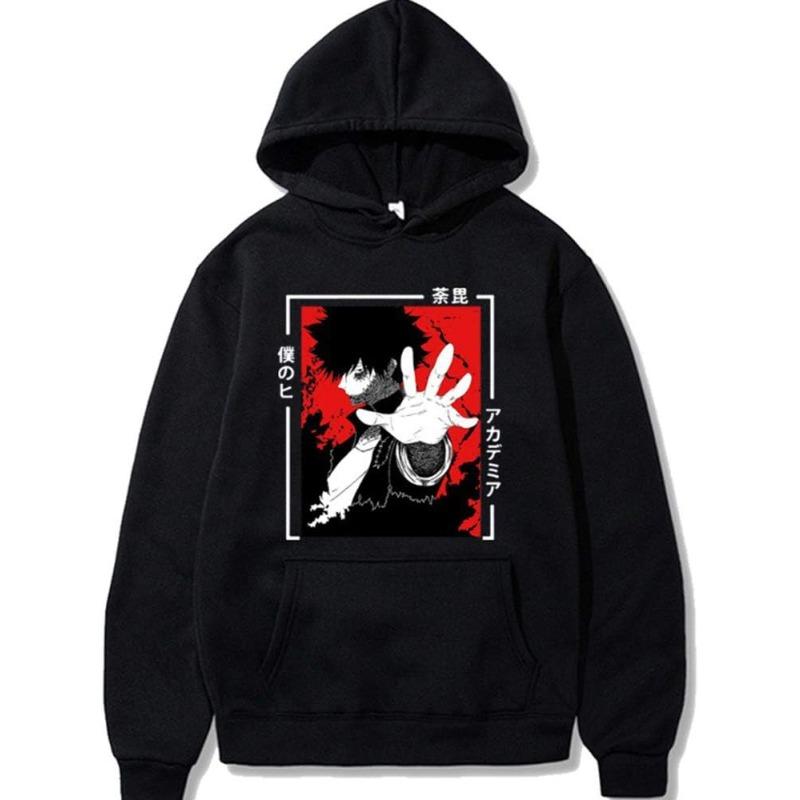 Japanese Animation My Hero Academia Hoodie Men's and Women's Harajuku Pullover Wear Unisex Autumn Winter Plushed Sweater