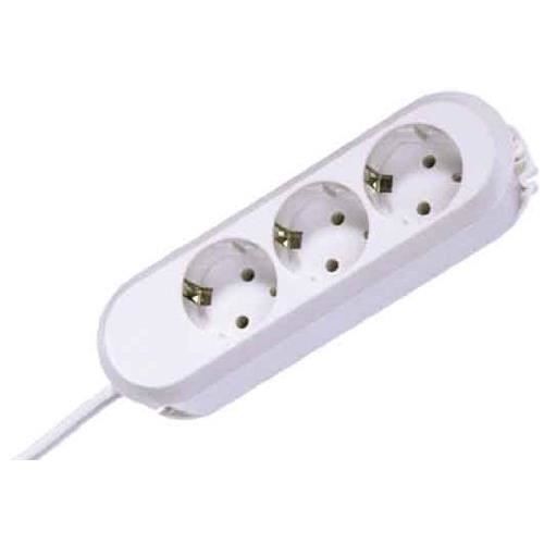 Multiprise - BACHMANN - SMARTLINE - 3 prises CA - Type F - 1,5 m de câble - Blanc
