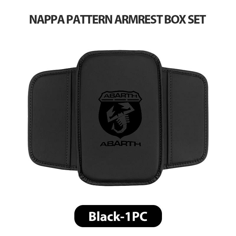 For Abarth Car Armrest Mat Center Console Leather Protection Cushion FR FIAT 500 Doblo Tipo Panda Ducato Punto Stilo
