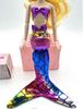 Colorful Party Dress Gown For Barbie Doll Outfits Bra & Skirt Fashion Top Bra Clothes Cosplay Genuine Mermaid Fishtail Dresses