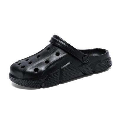 Pantoufles Homme Noir Plateforme Extérieur Sabots Été Chaussure Femme Sandales de Plage Mâle EVA Doux Intérieur Maison Diapositives Amant Tongs