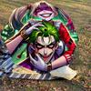 1PC Warner Joker Harley Umbrella-8-Rib Reinforced, Automatic Open, Lightweight & Durable-A44