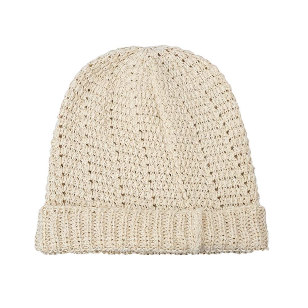 Fashionable Hollow Beanie Breathable Multicolor Stacked Hat Soft Comfortable Foldable Knitted Hat Spring Summer