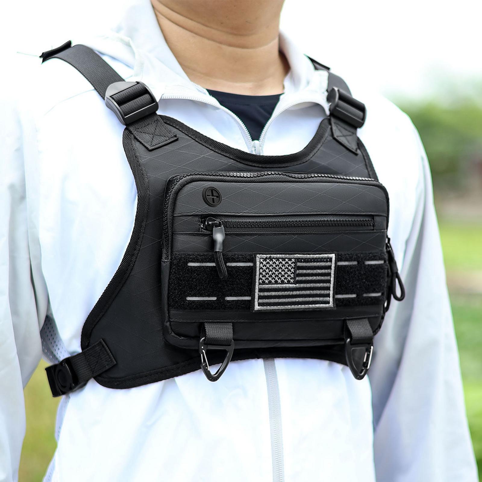 

Outdoor Sports Chest Bag Smooth Zipper Vest Bag for Walking Exercise Cycling