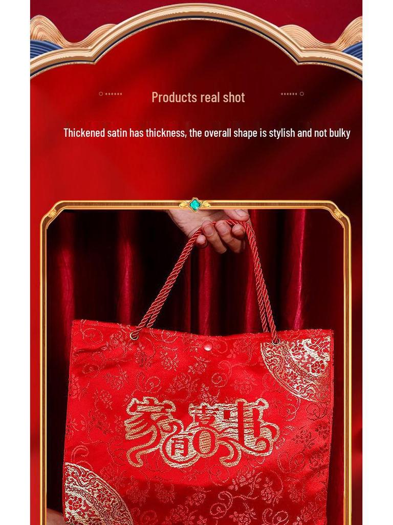Large Red Wedding Gift Envelope – Elegant Engagement/Betrothal Money Bag