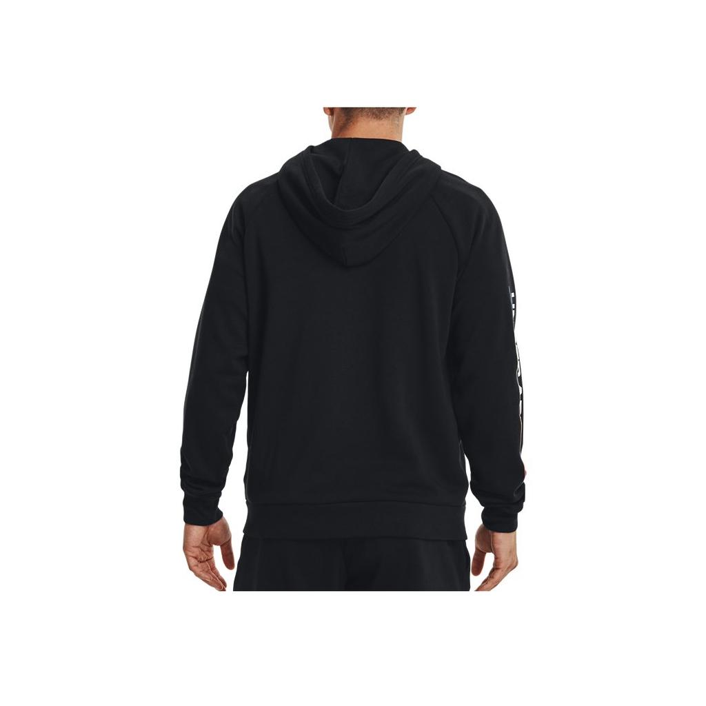 Under Armour Rival Printed Zip-Up Hoodie Men Hoodies Black 1370344-001