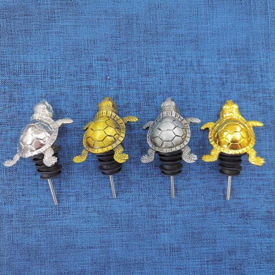Turtle Wine Pourer Metal Decanter Spout with Drip-Free Design Elegant Bar Accessory