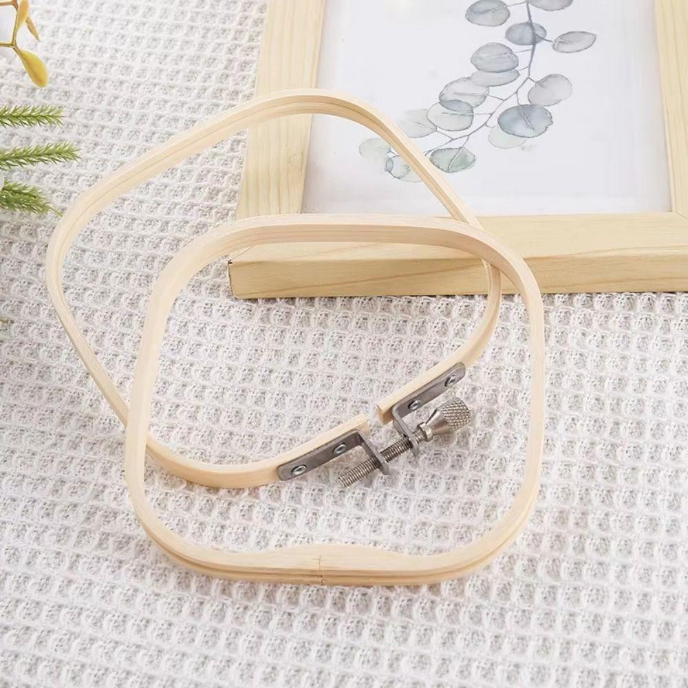 Bamboo Wood Square Embroidery Hoop Set Square Shape Cross Stitch Hoop  Home Handcraft