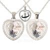 Low Tide In Twilight Necklace Taeju YEO Euihyun KIM Glass Heart Pendant Double Sided Necklace 360 Degree Rotation Jewelry Gift