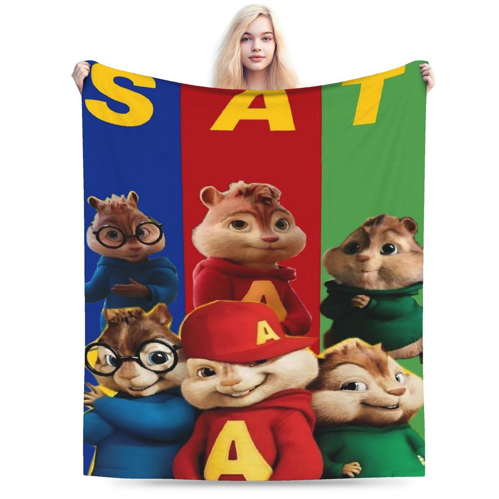 Alvin and the Chipmunks Accessories Blanket Lightweight Thin Flannel Throw Blanket Cozy Quilt