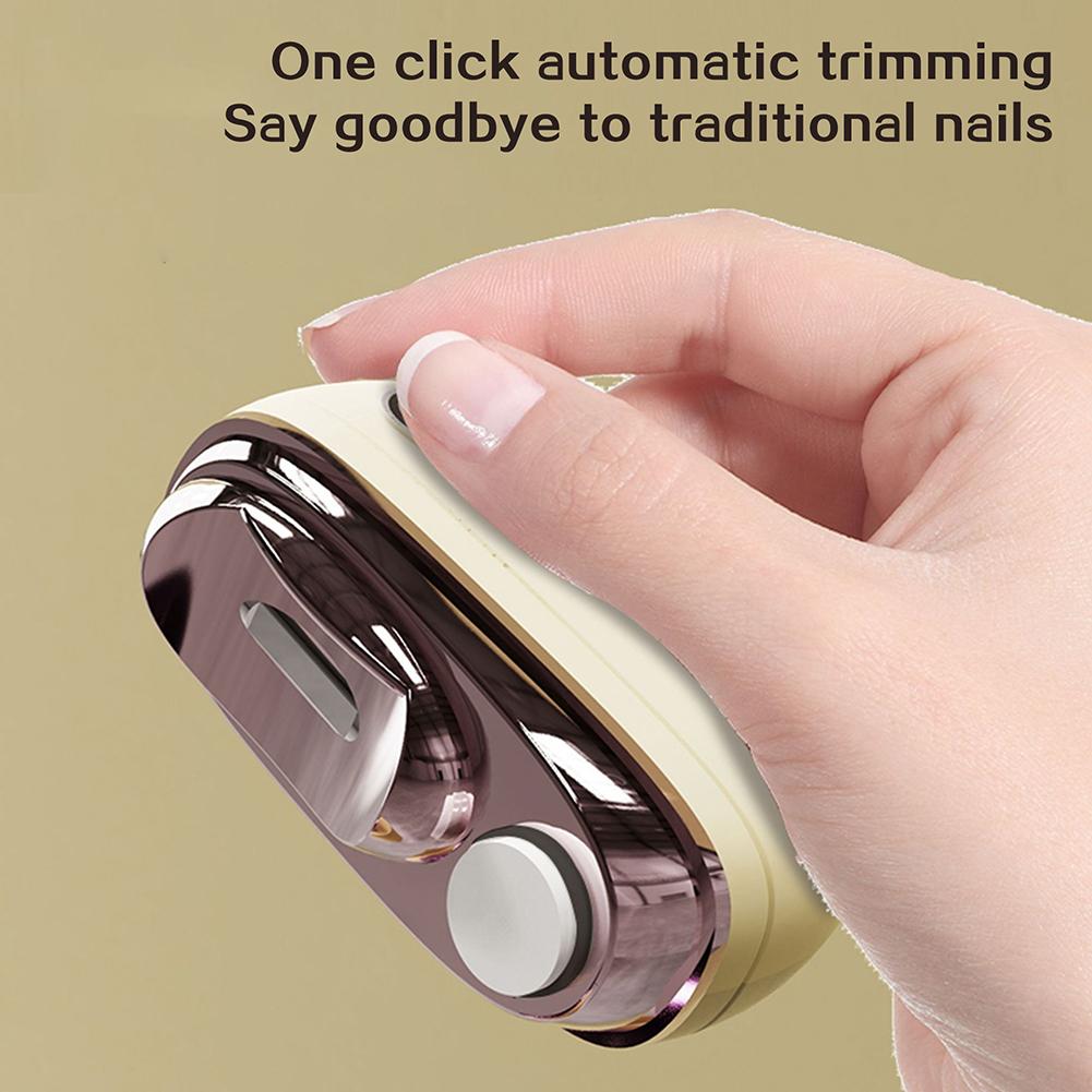 Electric Nail Clippers Thick Toe Nails Nail File LED Light Safety Fingernail Clipper Trimmer Polisher Operation Convenient