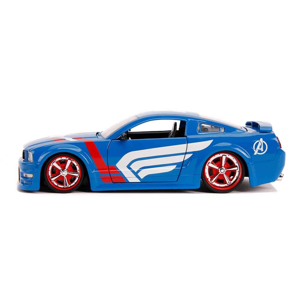 JADA TOYS JADA TOYS Mini Car Size HWR Marvel 2006 Ford Mustang GT America 26067 1/24 W/Captain