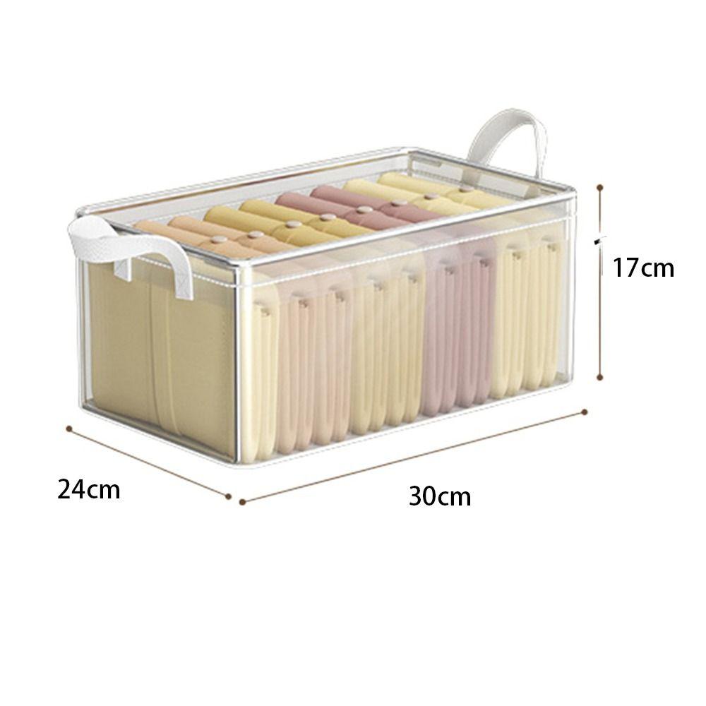 

Разделители Ящик для хранения нижнего белья Бежевые носки Контейнер для хранения Органайзер Многофункциональный контейнер 30x24x17cm