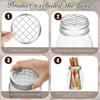 Metal Mason Jar Flower Lid Insert Wide Mouth Canning Jar Lid with Straw Hole Grid Organizer for Flowers Pens Toothbrushes