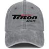 Triton Boats Adjustable Baseball Cap Strapback Vintage Washed Jeans Dad Hat Cotton Trucker Hat Unisex