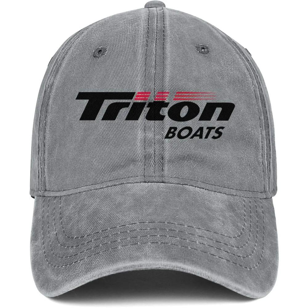 Triton Boats Adjustable Baseball Cap Strapback Vintage Washed Jeans Dad Hat Cotton Trucker Hat Unisex