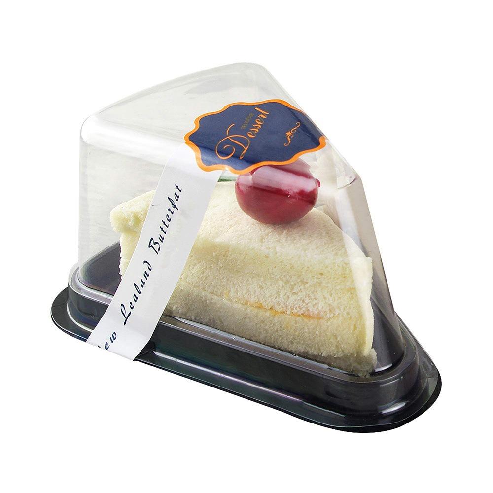 50Pcs Caixas de fatias de bolo de plástico Recipientes de sobremesa descartáveis Caixa de cheesecakes duráveis Padaria