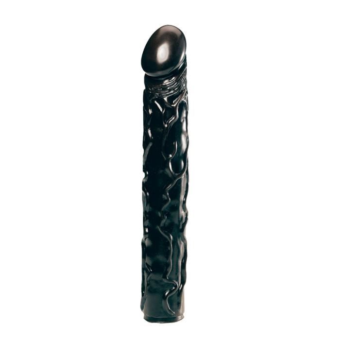 Godemichet Anal - BIG BONANZA - 33cm - PVC sans Phtalates - Diamètre 5,5cm - Noir