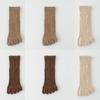 6 Pairs Women Spring and Autumn Pure Cotton Five Finger Socks Retro Solid Color Lace Striped Split Toe Socks Vintage Comfortable Socks
