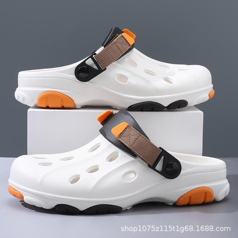 Summer new couple hole shoes simple versatile non-slip thick-soled wear-resistant beach cool slippers available