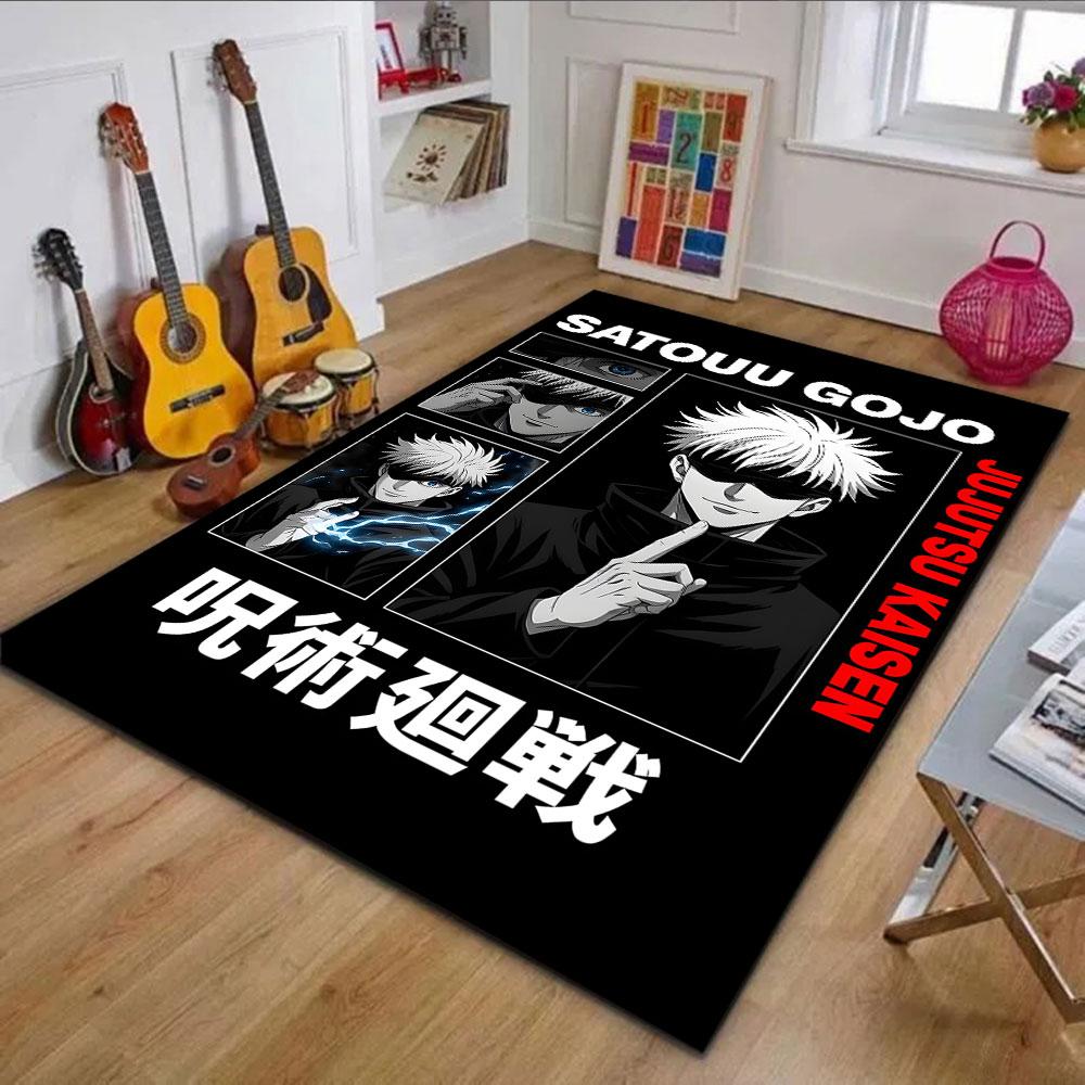 Gojo Satoru Jujutsu Kaisen Anime Art Patterned carpet, non slip mat suitable for living room and bedroom sofas