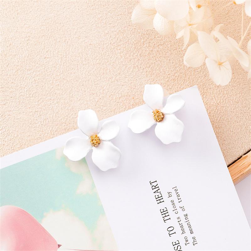 Koreanische Neue Doppel-schichten Blume Tropfen Ohrringe für Damen Übertrieben Frauen Floral Ohrringe Modeschmuck aretes de mujer