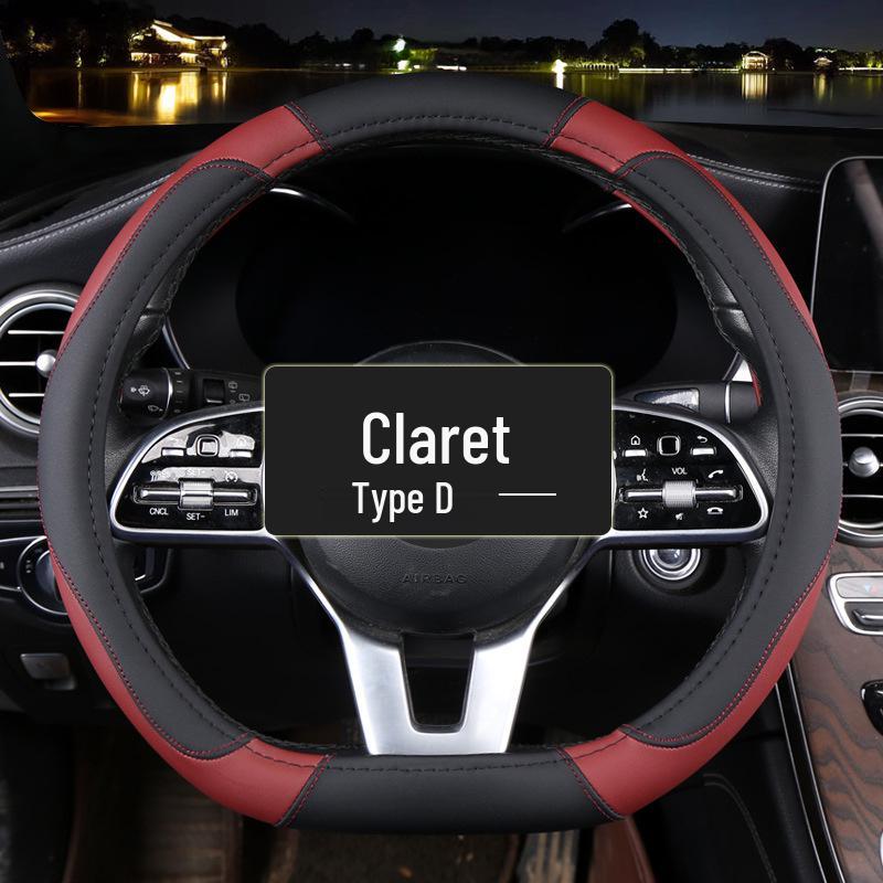 Women's Universal Cartoon Steering Wheel Cover - Four Seasons Carbon Fiber Texture